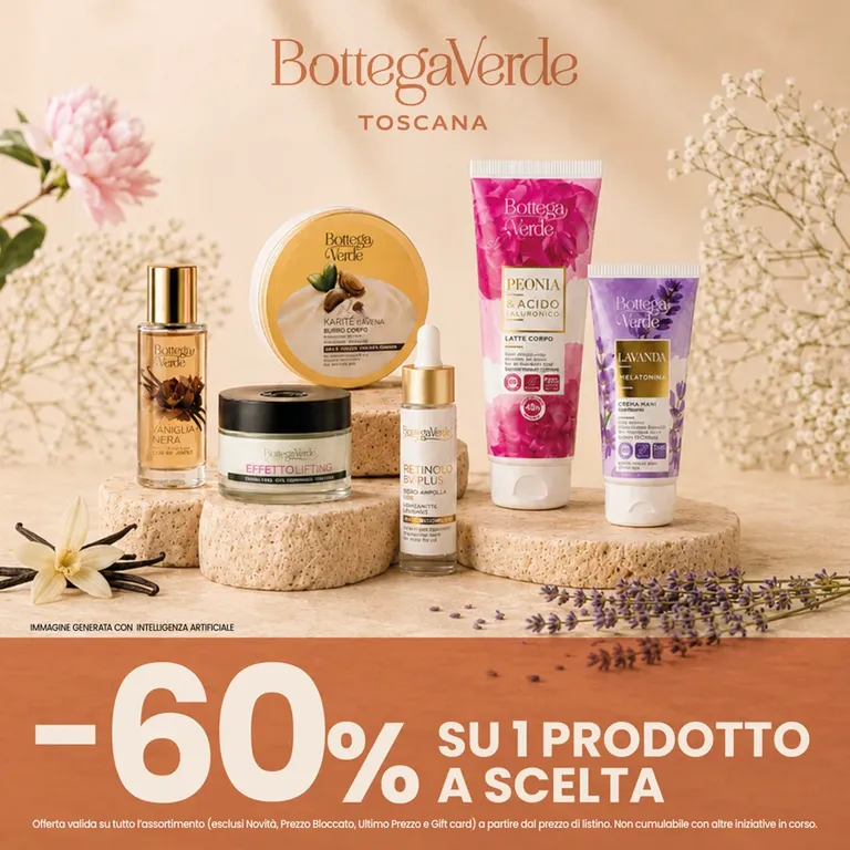 "-60% su un prodotto a scelta"