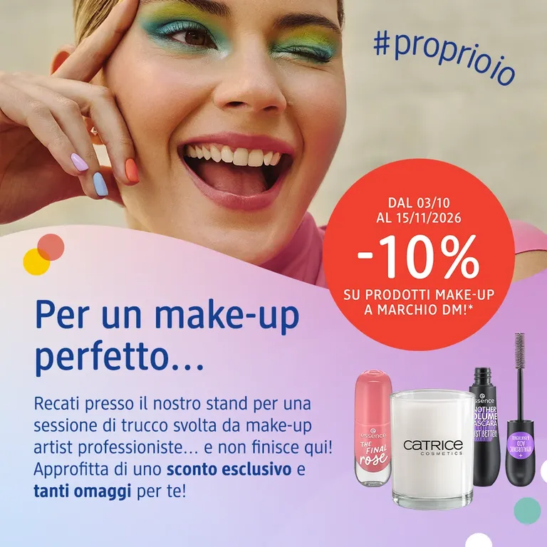 -10% SUI PRODOTTI MAKE-UP A MARCHIO DM