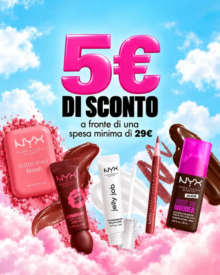 Ottieni 5€ di sconto da Nyx