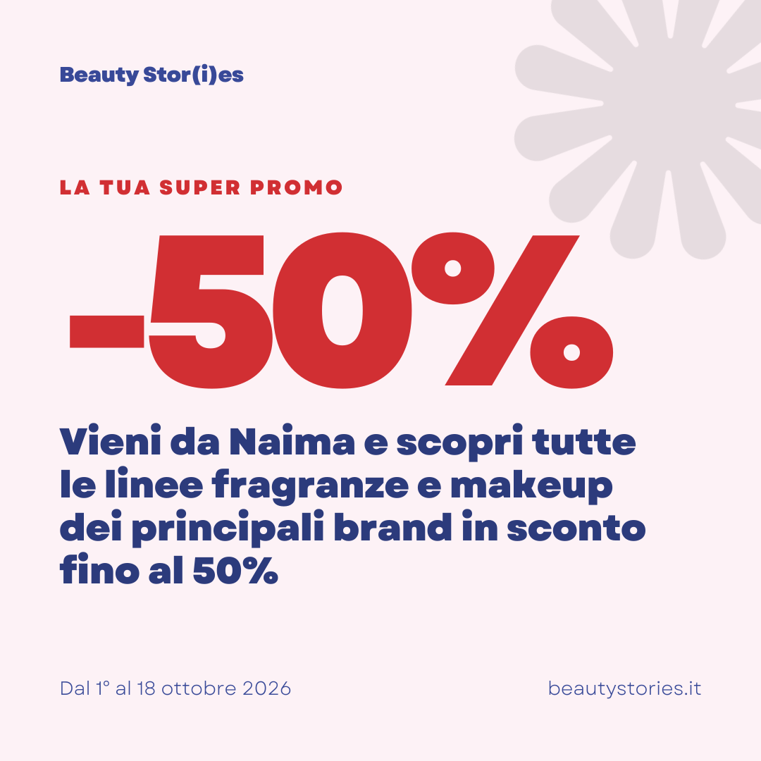 Grafica promozionale Naima Profumeria